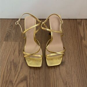 Gold Strappy Zara Heels